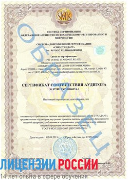 Образец сертификата соответствия аудитора №ST.RU.EXP.00006174-1 Десногорск Сертификат ISO 22000